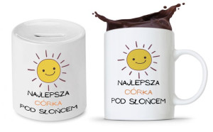 Zestaw Dla Córki Prezent Kubek + Skarbonka