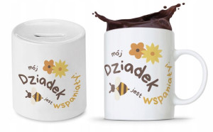 Zestaw Dla Dziadka Dzień Dziadka Kubek + Skarbonka