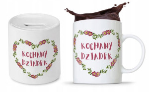 Zestaw Dla Dziadka Dzień Dziadka Kubek + Skarbonka