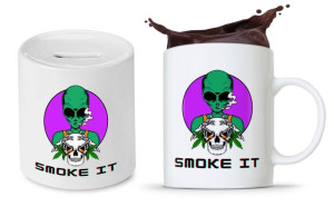 Dla Palaczy Jaraczy 420 Zestaw Skarbonka + Kubek