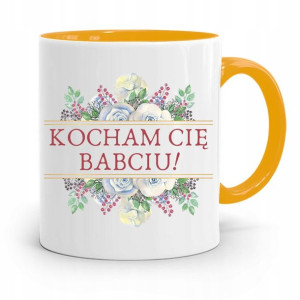 Kubek Żółty Dzień Babci Kocham Cię Babciu! Prezent
