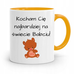 Kubek Żółty Dzień Babci Kocham Cię Najbardziej