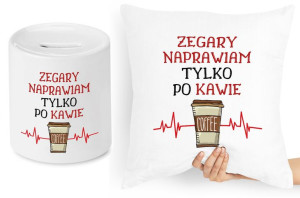 Dla Zegarmistrza Zestaw Poduszka + Skarbonka