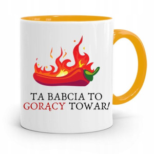 Kubek Żółty Dzień Babci Ta Babcia To Gorący Towar