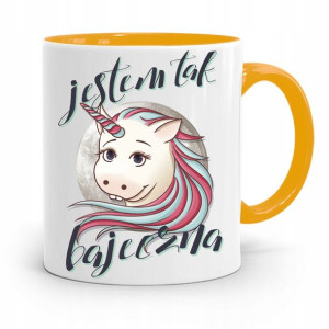 Kubek Żółty Dzień Dziecka Córki Jestem Bajeczna