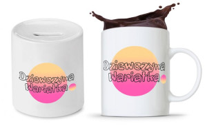 Zestaw Dla Dziewczyny Prezent Kubek + Skarbonka