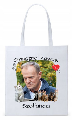 Donald Tusk Platforma Torba Eco Biała Shopper
