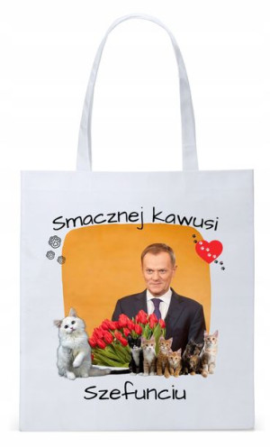 Donald Tusk Platforma Torba Eco Biała Shopper