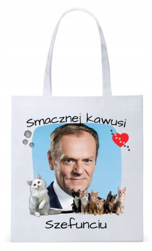 Donald Tusk Platforma Torba Eco Biała Shopper