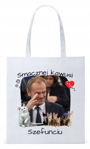 Donald Tusk Platforma Torba Eco Biała Shopper