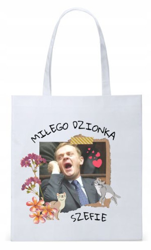 Donald Tusk Platforma Torba Eco Biała Shopper