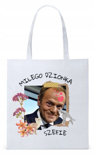 Donald Tusk Platforma Torba Eco Biała Shopper
