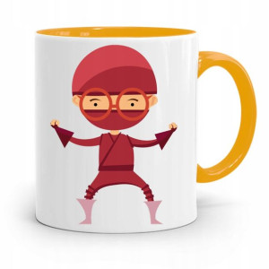 Kubek Żółty Dzień Dziecka Syna Ninja Prezent