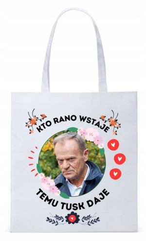 Donald Tusk Platforma Torba Eco Biała Shopper