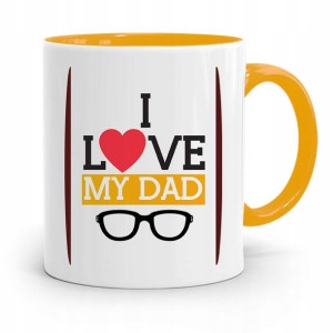 Kubek Żółty Dzień Ojca Dla Taty I Love My Dad