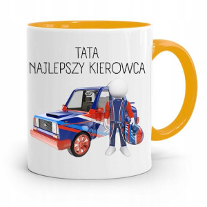 Kubek Żółty Dzień Ojca Dla Taty Najlepszy Kierowca
