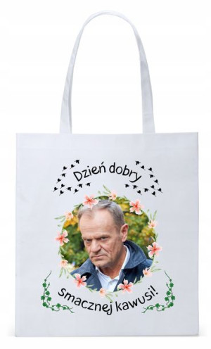 Donald Tusk Platforma Torba Eco Biała Shopper