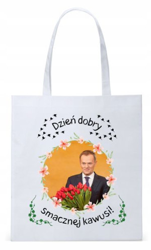 Donald Tusk Platforma Torba Eco Biała Shopper