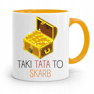 Kubek Żółty Dzień Ojca Dla Taty Tata To Skarb