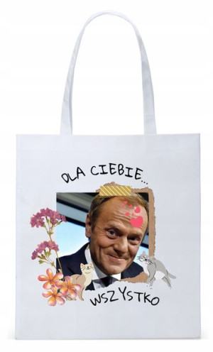 Donald Tusk Platforma Torba Eco Biała Shopper
