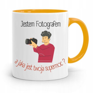 Kubek Żółty Fotografa Jestem Fotografem Prezent
