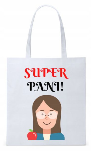 Dzień Nauczyciela Prezent Torba Eco Biała Shopper