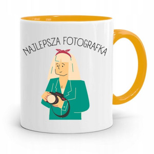 Kubek Żółty Fotografa Najlepsza Fotografka Prezent