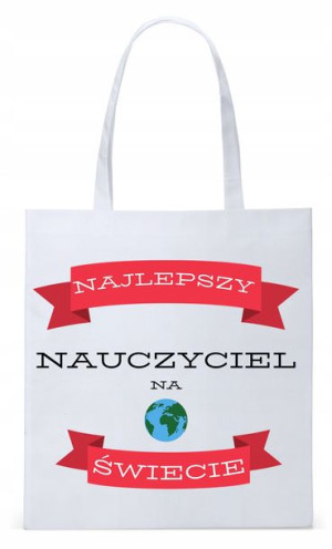 Dzień Nauczyciela Prezent Torba Eco Biała Shopper
