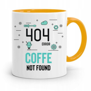 Kubek Żółty Informatyka Programisty 404 Error