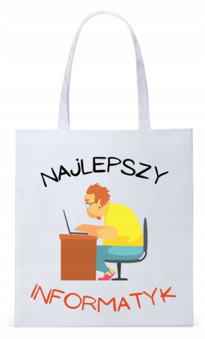 Informatyka Programisty Torba Eco Biała Shopper