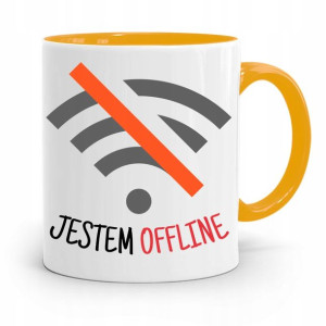 Kubek Żółty Informatyka Programisty Jestem Offline