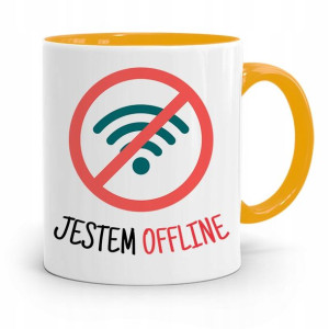 Kubek Żółty Informatyka Programisty Jestem Offline