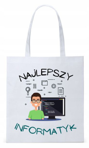 Informatyka Programisty Torba Eco Biała Shopper