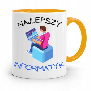 Kubek Żółty Informatyka Programisty Najlepszy Inf