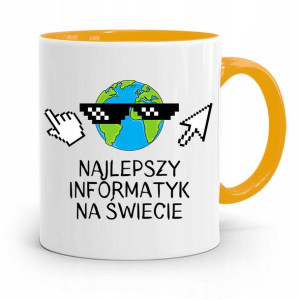 Kubek Żółty Informatyka Programisty Najlepszy Inf