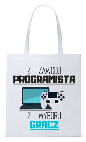 Informatyka Programisty Torba Eco Biała Shopper