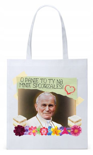 Jan Paweł Ii Papież Papaj Torba Eco Biała Shopper