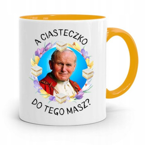 Kubek Żółty Jan Paweł Ii Papież A Ciasteczko Masz?