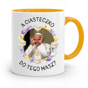 Kubek Żółty Jan Paweł Ii Papież A Ciasteczko Masz?