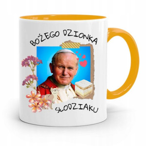 Kubek Żółty Jan Paweł Ii Papież Bożego Dzionka