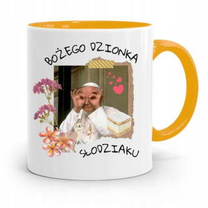 Kubek Żółty Jan Paweł Ii Papież Bożego Dzionka