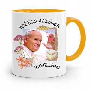 Kubek Żółty Jan Paweł Ii Papież Bożego Dzionka