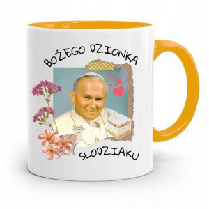 Kubek Żółty Jan Paweł Ii Papież Bożego Dzionka