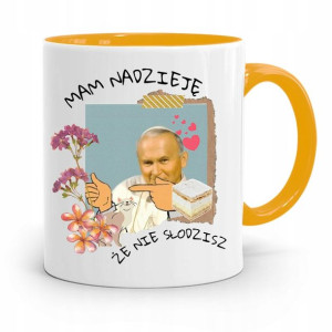 Kubek Żółty Jan Paweł Ii Papież Nie Słodzisz?