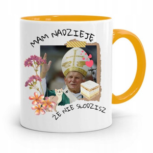 Kubek Żółty Jan Paweł Ii Papież Nie Słodzisz?