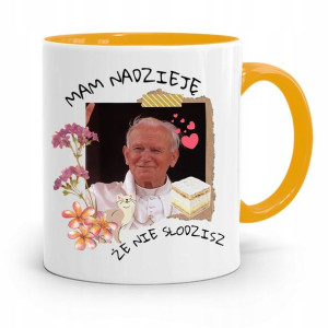 Kubek Żółty Jan Paweł Ii Papież Nie Słodzisz?