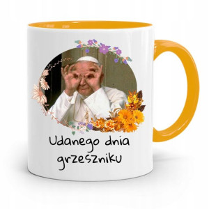 Kubek Żółty Jan Paweł Ii Papież Papaj Grzeszniku