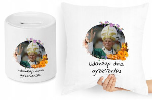 Jan Paweł Ii Zestaw Poduszka + Skarbonka Prezent