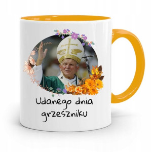 Kubek Żółty Jan Paweł Ii Papież Papaj Grzeszniku
