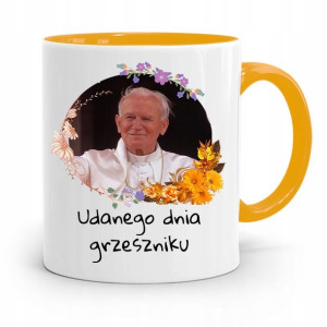 Kubek Żółty Jan Paweł Ii Papież Papaj Grzeszniku
